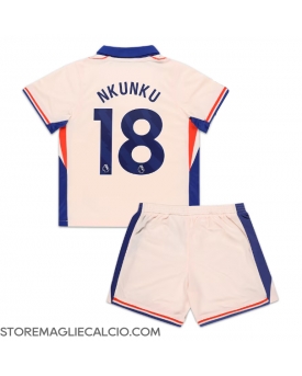 Chelsea Christopher Nkunku #18 Maglia Gara Trasferta Repliche 2024-25 Bambino
